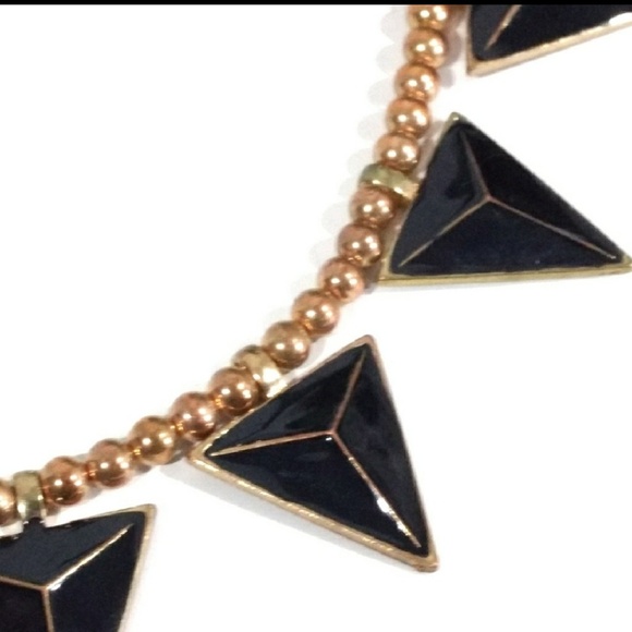 Vintage Black Enamel and Copper Choker Necklace - Picture 4 of 5